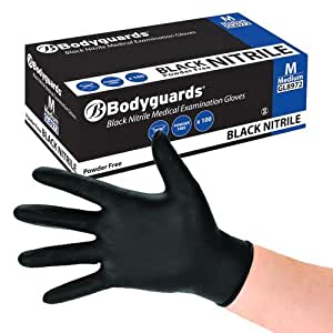 Bodyguards Black Nitrile Gloves - Secret Wholesale Aesthetics Supplier