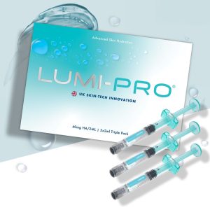 lumi-pro 40mg triple pack, green and white package, 3 syringes