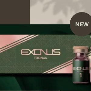 Exonus Exosomes product pink and black box