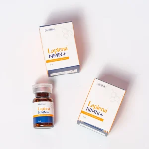 Lapiena NMN+ premium NAD+ Booster vial and two product boxes