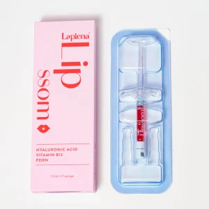 Lapiena Lip Booster pink product box and syringe
