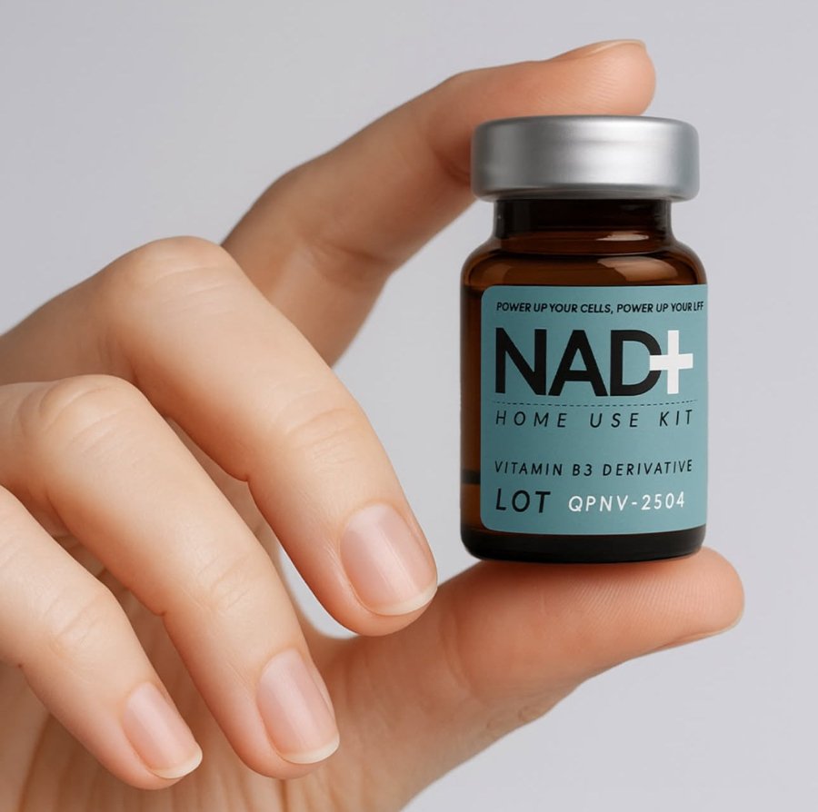 NAD⁺ Injectable (Home Kit) Vial in a hand