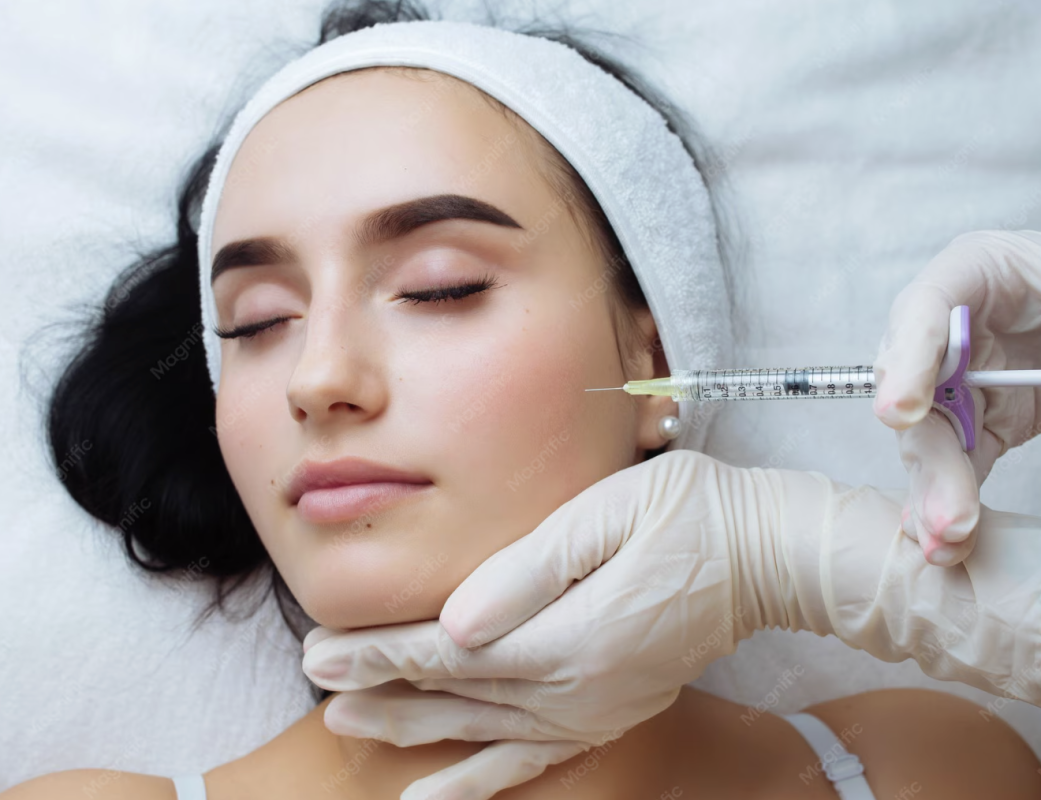 woman having a skin booster treatment